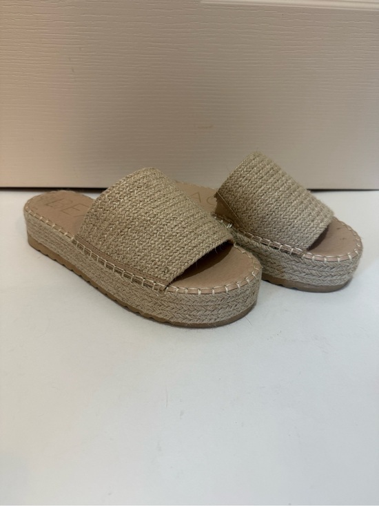 Beach By Matisse Shoes - Woven Espadrille Slide Sandals - Natural Beige